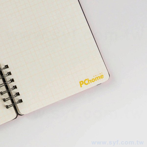 清新亮彩環裝筆記本-彈性束帶線圈記事本-可訂製內頁及客製化加印LOGO-PChome