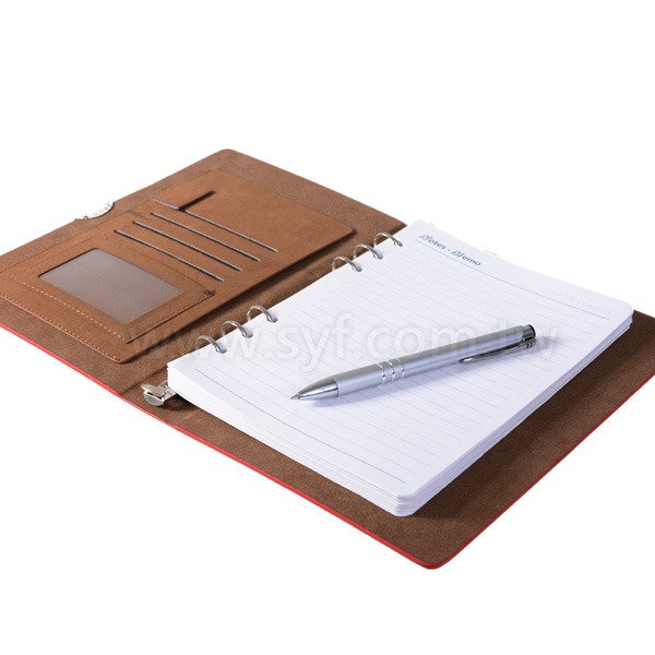 創意古典工商日誌-PU皮革活頁筆記本-客製化LOGO