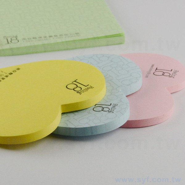 造型便利貼-無封面-7.5x7.5cm內頁單色印刷便利貼