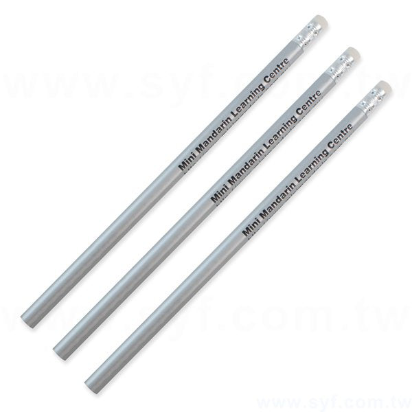 亮眼金銀烤漆鉛筆-橡皮擦頭廣告筆-可客製化加印LOGO