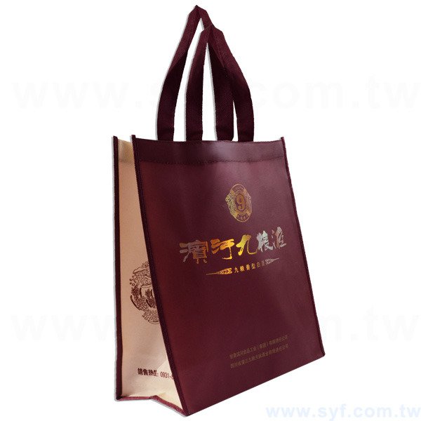 金色不織布袋印刷-霧膜立體袋