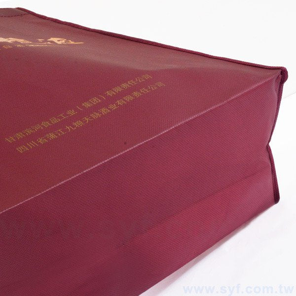 金色不織布袋印刷-霧膜立體袋