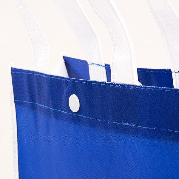 雙色不織布袋印刷-霧膜立體袋加扣子