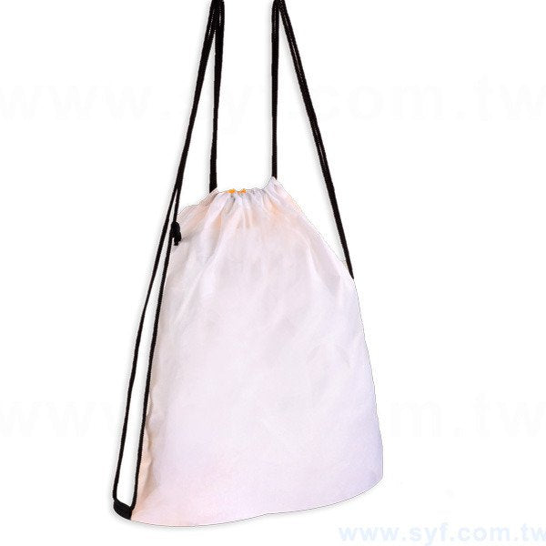 尼龍束口後背包-厚度210D-尺寸W34*H41-單色單面-可客製化印刷LOGO