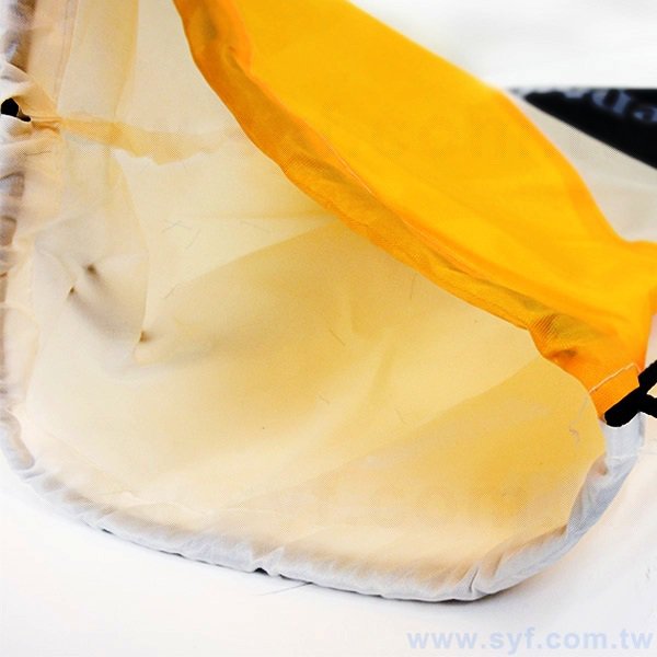 尼龍束口後背包-厚度210D-尺寸W34*H41-單色單面-可客製化印刷LOGO