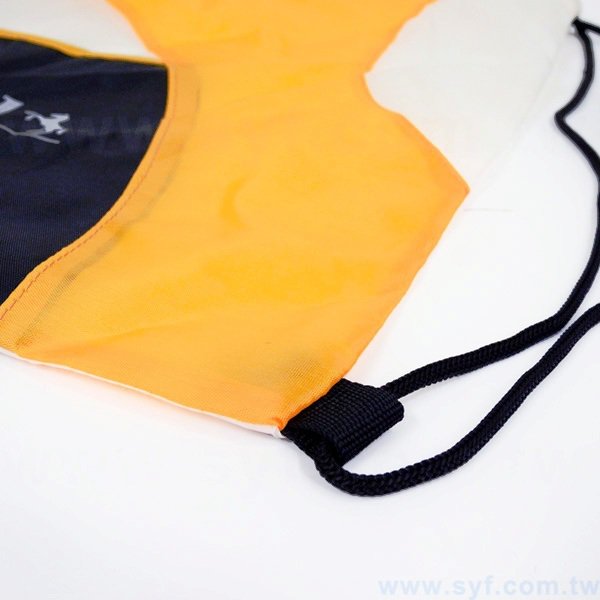 尼龍束口後背包-厚度210D-尺寸W34*H41-單色單面-可客製化印刷LOGO