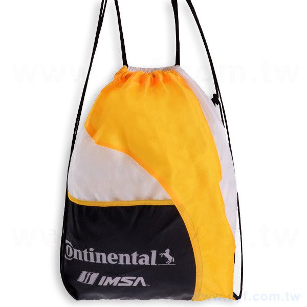 尼龍束口後背包-厚度210D-尺寸W34*H41-單色單面-可客製化印刷LOGO