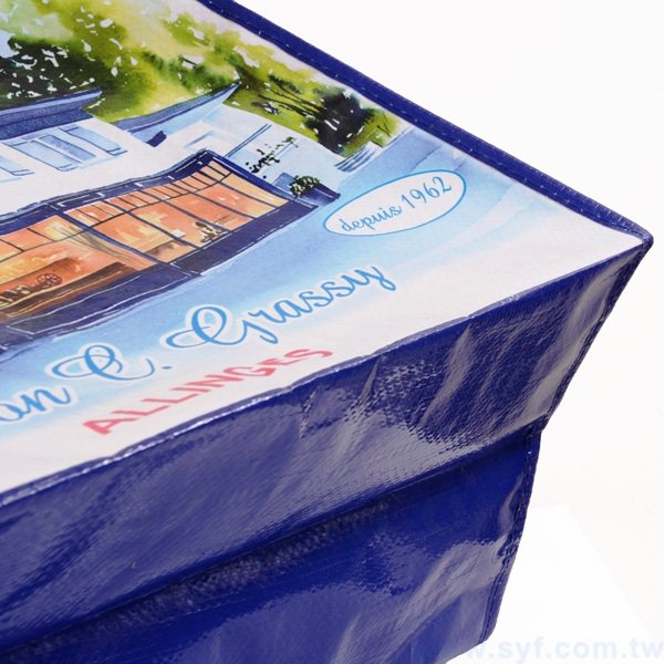 編織亮膜袋-120G-W40*H34*D20-彩色四面-可加LOGO客製化印刷