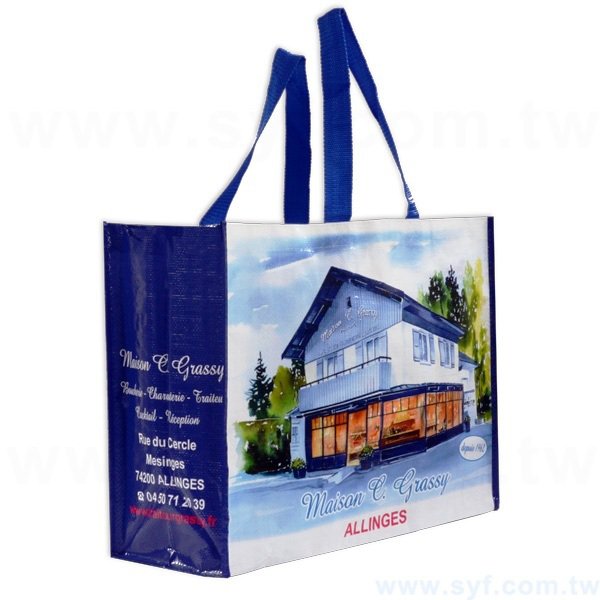 編織亮膜袋-120G-W40*H34*D20-彩色四面-可加LOGO客製化印刷