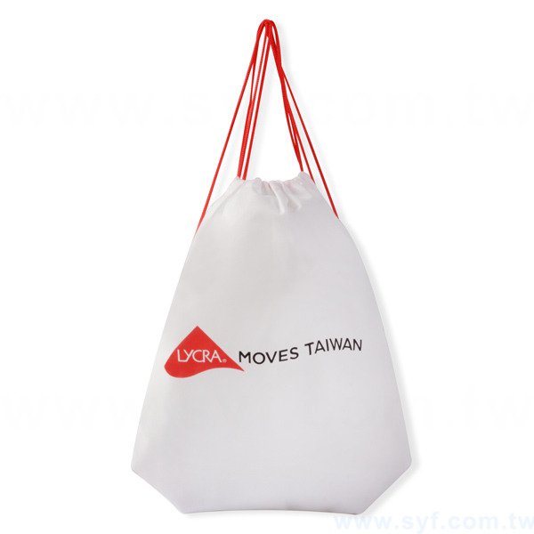 雙色不織布袋印刷-束口袋加後背帶