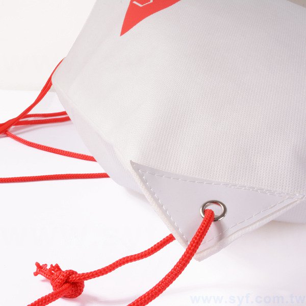 雙色不織布袋印刷-束口袋加後背帶