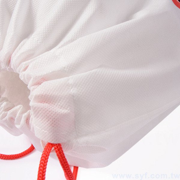 雙色不織布袋印刷-束口袋加後背帶