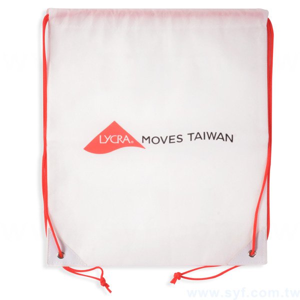 雙色不織布袋印刷-束口袋加後背帶
