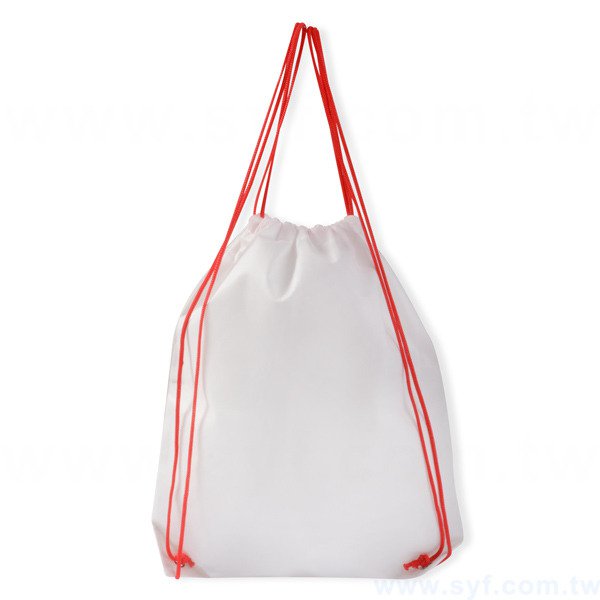 雙色不織布袋印刷-束口袋加後背帶