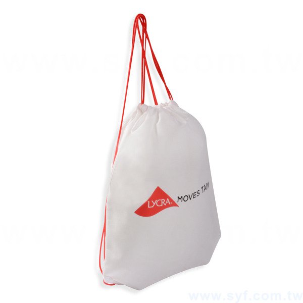 雙色不織布袋印刷-束口袋加後背帶