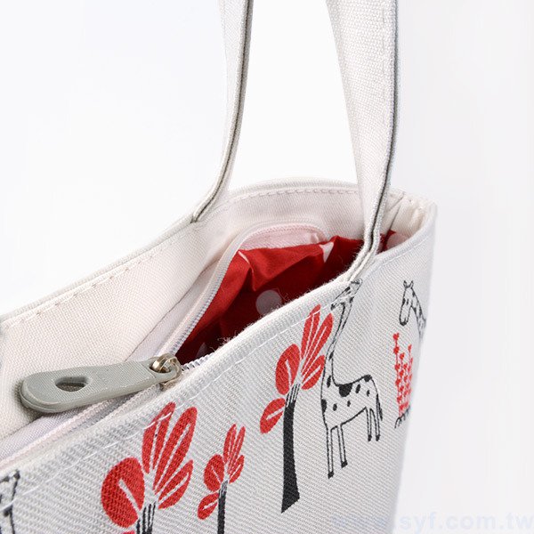 雙色類帆布袋印刷-T型袋加拉鏈