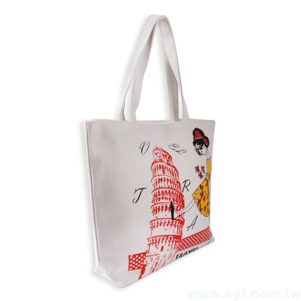 三色類帆布袋印刷-T型袋加拉鏈