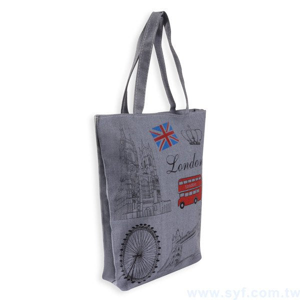 三色類帆布袋印刷-T型袋加拉鏈
