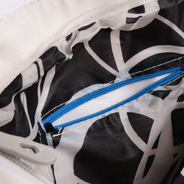 帆布袋-類帆布材質-雙色印刷-T型帆布包加拉鍊