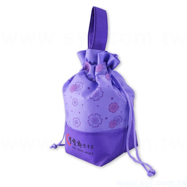 四色印刷束口袋-不織布材質加提袋束口包-可加LOGO客製化印刷