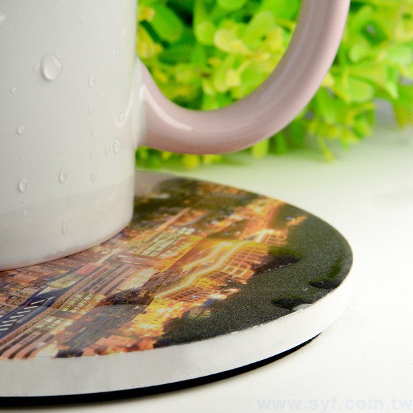 客製陶瓷超強吸水止滑圓型杯墊