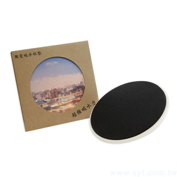 客製陶瓷超強吸水止滑圓型杯墊