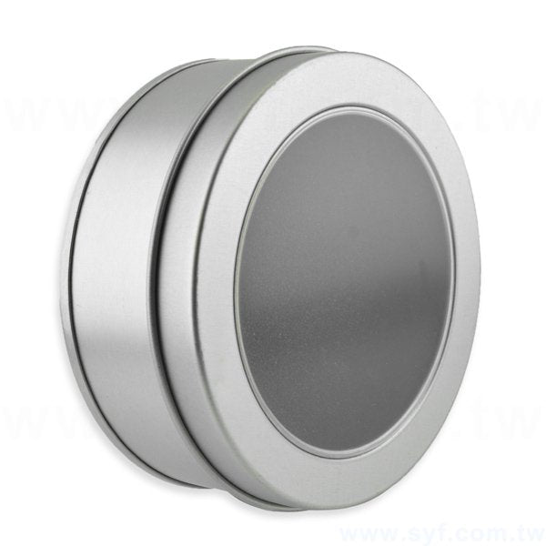 開窗扁圓盒-馬口鐵禮物盒-可加印LOGO或刻字