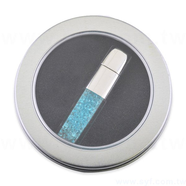 開窗扁圓盒-馬口鐵禮物盒-可加印LOGO或刻字