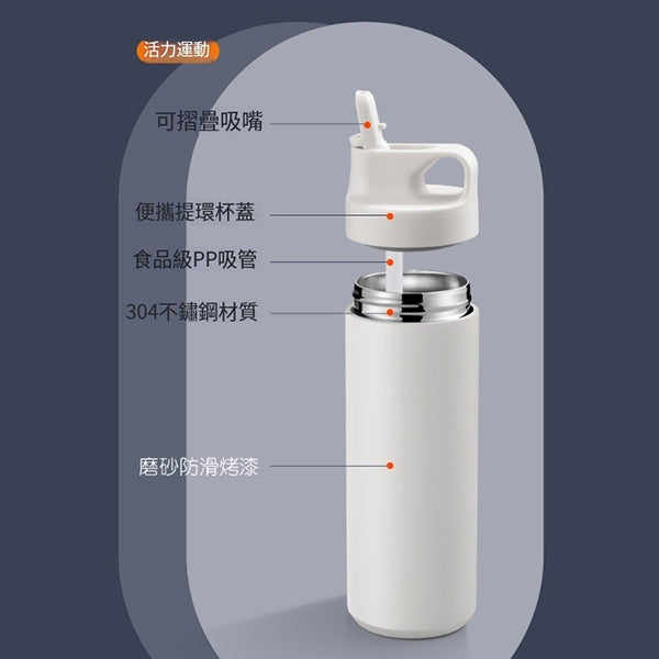 550ml不鏽鋼雙層保溫運動水瓶