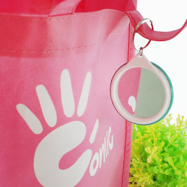 鏡子鑰匙圈58mm-客製化徽章