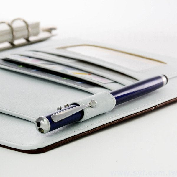 極簡壓紋工商日誌-磁扣式活頁筆記本-可訂製內頁及客製化加印LOGO