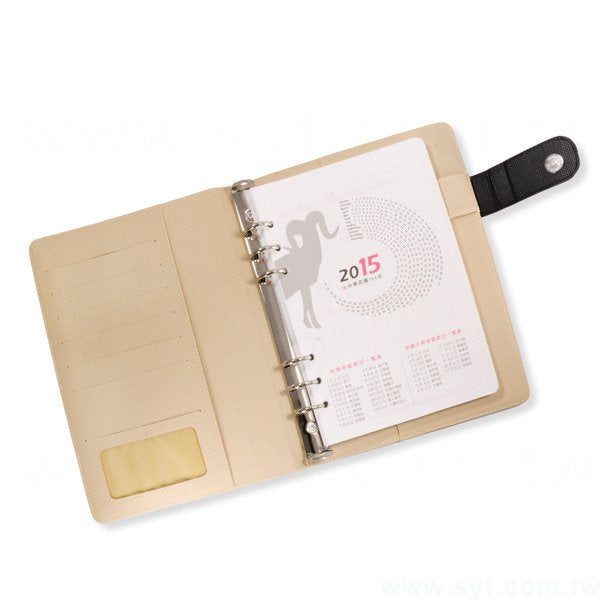 紳士簡約工商日誌-磁扣式活頁筆記本-可訂製內頁及客製化加印LOGO