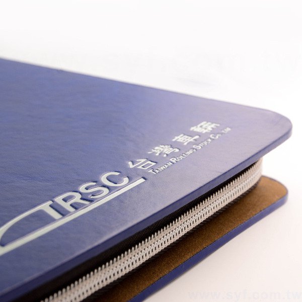 極簡典雅工商日誌-拉鍊包活頁筆記本-可訂製內頁及客製化加印LOGO