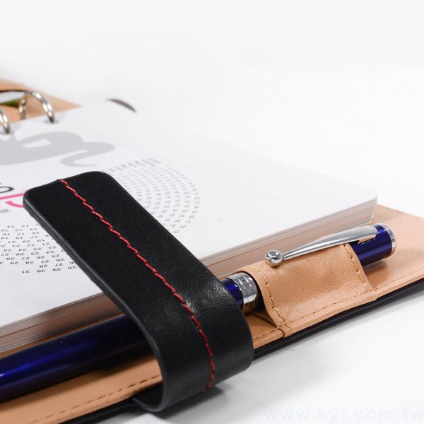 紳士簡約工商日誌-磁扣式活頁筆記本-可訂製內頁及客製化加印LOGO