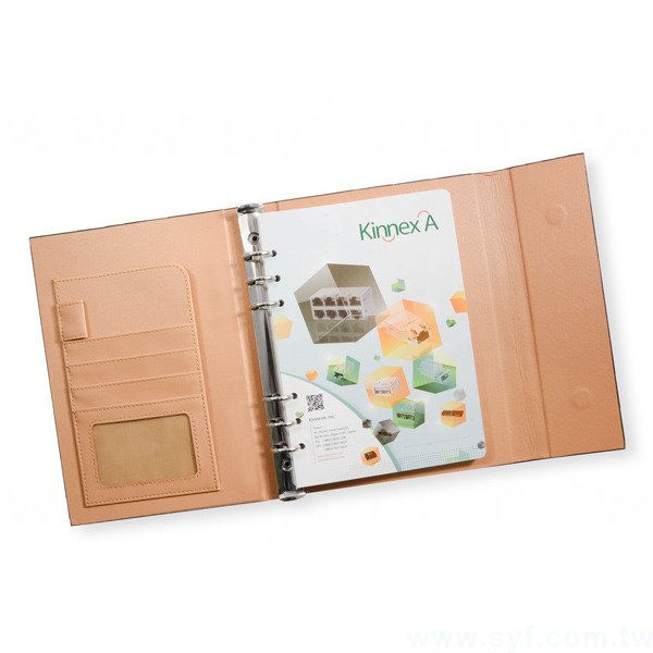 活潑跳色工商日誌-三折式磁扣活頁筆記本-可訂製內頁及客製化加印LOGO