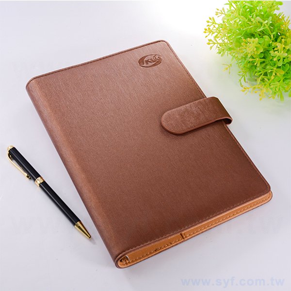 極簡壓紋工商日誌-磁扣式活頁筆記本