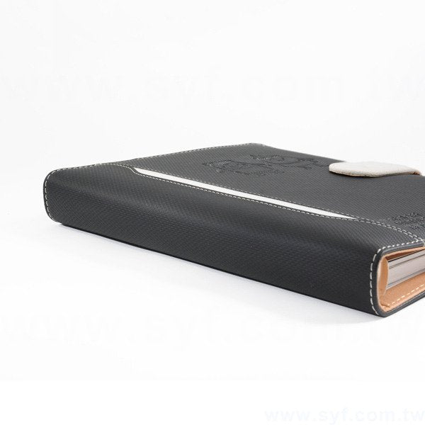 經典拼接工商日誌-磁扣式活頁筆記本-可訂製內頁及客製化加印LOGO