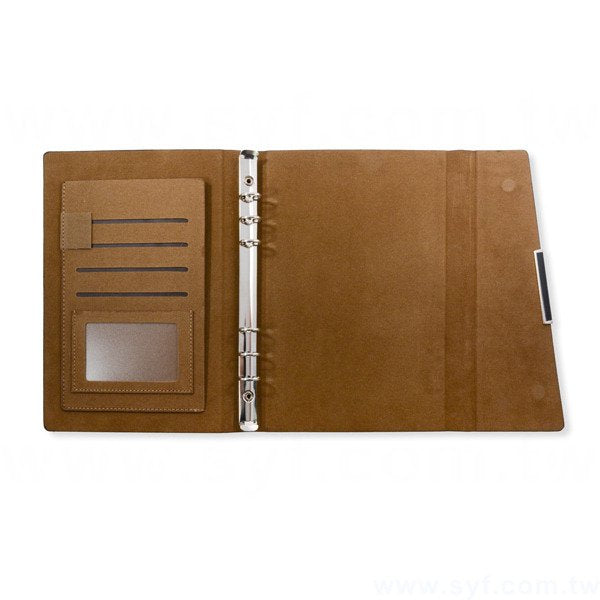 紳士簡約工商日誌-三折式磁扣活頁筆記本-可訂製內頁及客製化加印LOGO