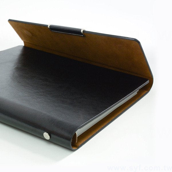 紳士簡約工商日誌-三折式磁扣活頁筆記本-可訂製內頁及客製化加印LOGO