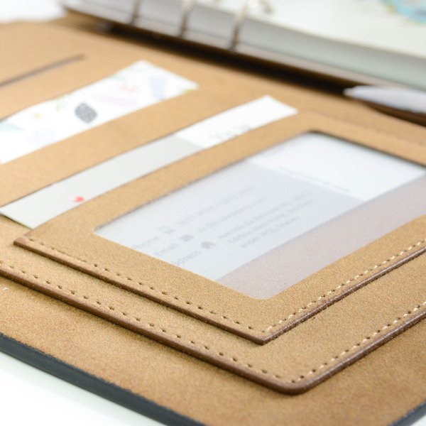 紳士簡約工商日誌-三折式磁扣活頁筆記本-可訂製內頁及客製化加印LOGO