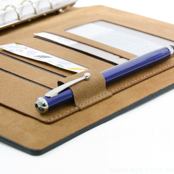 紳士簡約工商日誌-三折式磁扣活頁筆記本-可訂製內頁及客製化加印LOGO