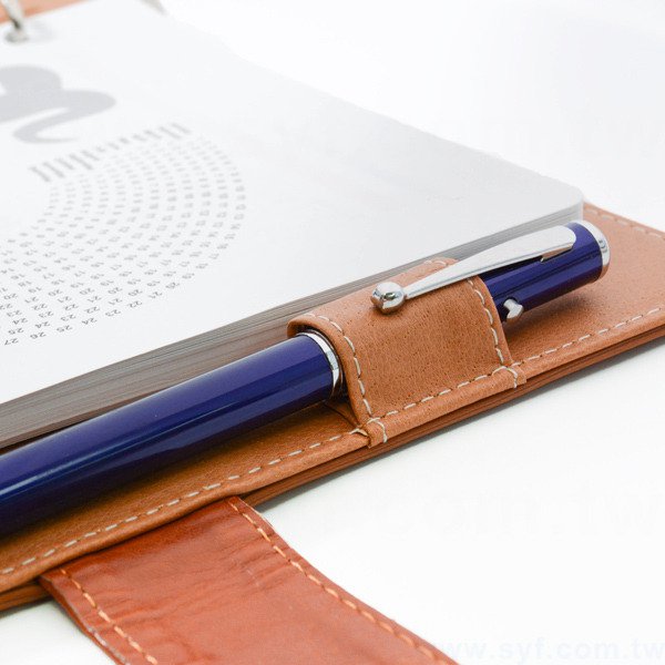 經典拼接工商日誌-子母扣式活頁筆記本-可訂製內頁及客製化加印LOGO