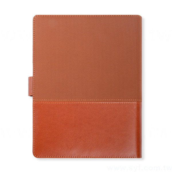 經典拼接工商日誌-子母扣式活頁筆記本-可訂製內頁及客製化加印LOGO