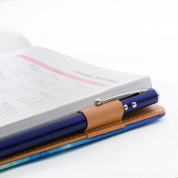 經典皮紋工商日誌-翻開式平裝萬用手冊-可訂製內頁及客製化加印LOGO