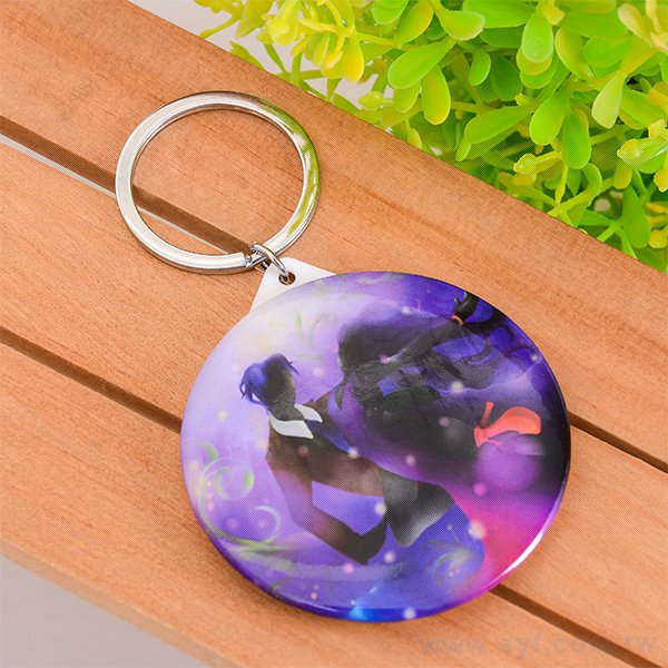 圓形鏡子鑰匙圈58mm-客製化徽章