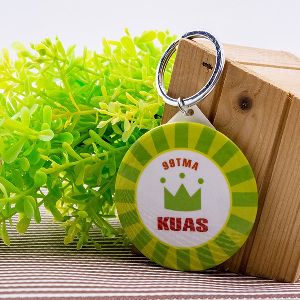 圓形鏡子鑰匙圈58mm-客製化徽章