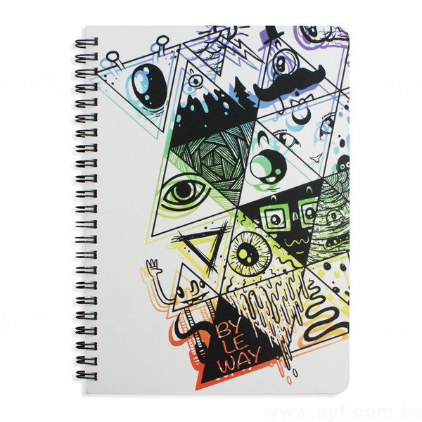 創意個性環裝筆記本-彩色封面上霧膜線圈記事本-可訂製內頁及客製化加印LOGO