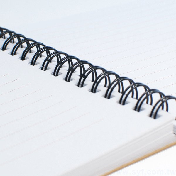 經典復古牛皮紙環裝筆記本-左翻式線圈記事本-可訂製內頁及客製化加印LOGO