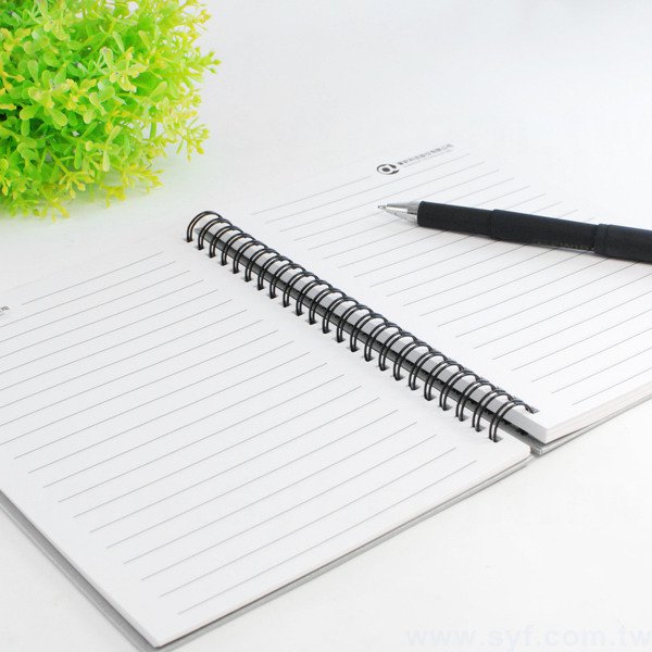 極簡時尚環裝筆記本-烙凹燙印封面線圈記事本-可訂製內頁及客製化加印LOGO