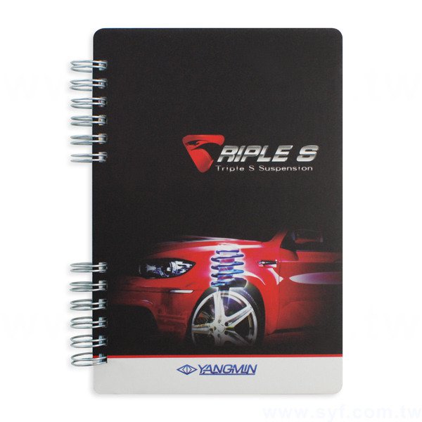 創意個性環裝筆記本-個性銀色線圈記事本-可訂製內頁及客製化加印LOGO